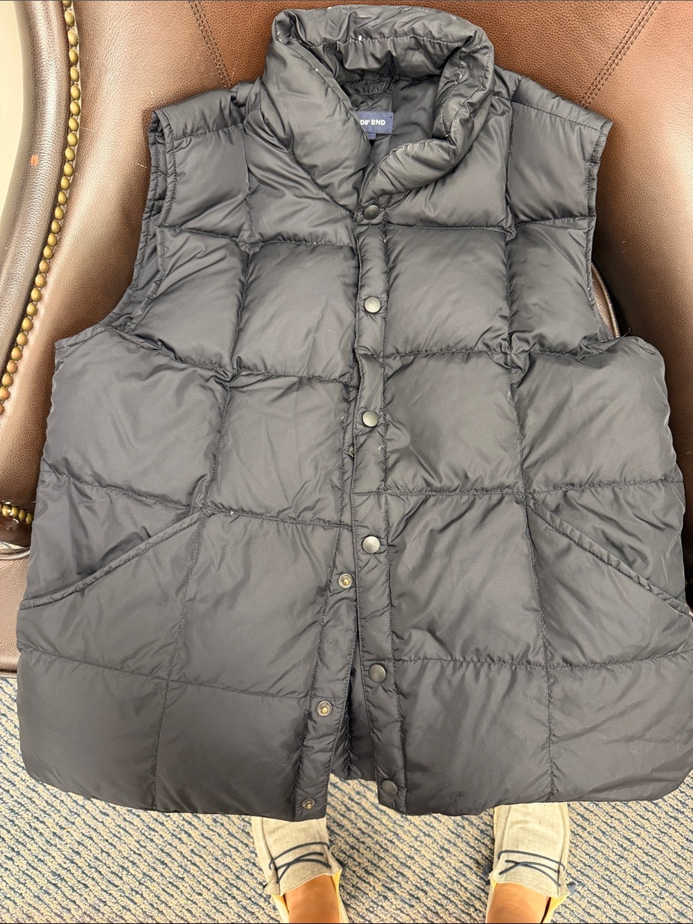 Lands' End Women's Black Quilted Down Vest